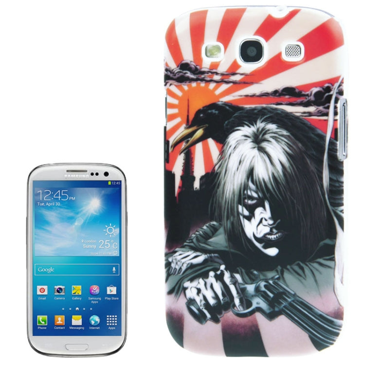 Crow Comic Pattern Plastic Case for Galaxy S III / i9300