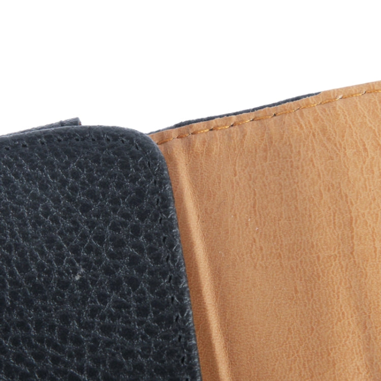 Wallet Style Litchi Texture Leather Case with Belt Clip for iPhone 6 & 6S, Galaxy S5 / G900(Black)