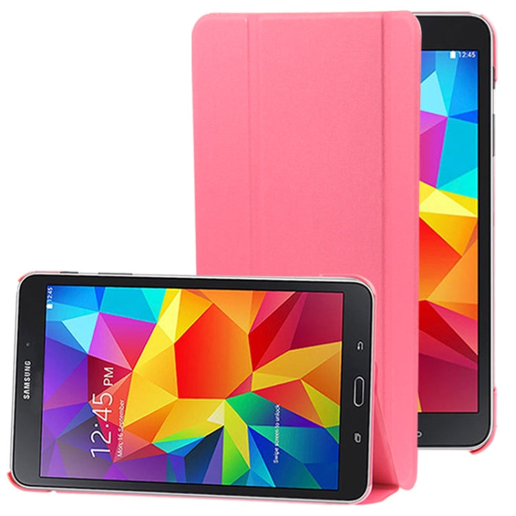 3-folding Litchi Texture Flip Leather Case with Holder for Galaxy Tab 4 8.0 / T330