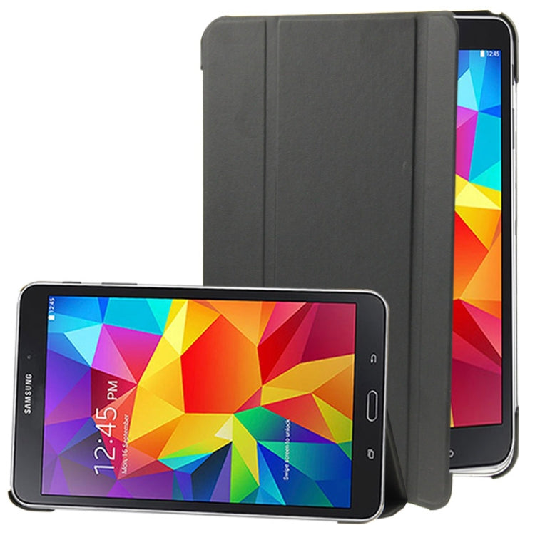 3-folding Litchi Texture Flip Leather Case with Holder for Galaxy Tab 4 8.0 / T330