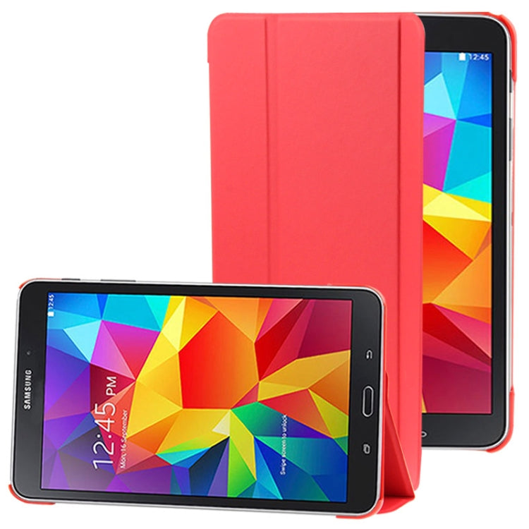 3-folding Litchi Texture Flip Leather Case with Holder for Galaxy Tab 4 8.0 / T330