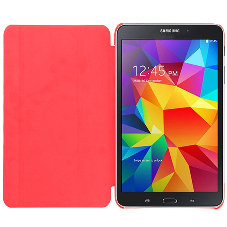 3-folding Litchi Texture Flip Leather Case with Holder for Galaxy Tab 4 8.0 / T330
