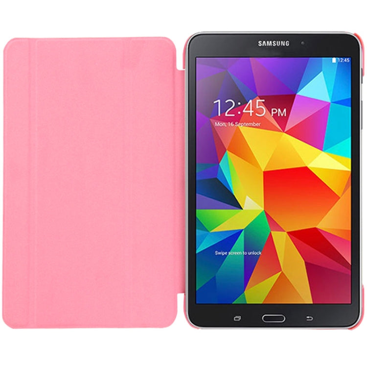3-folding Litchi Texture Flip Leather Case with Holder for Galaxy Tab 4 8.0 / T330