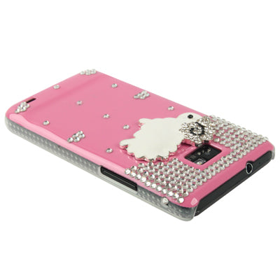 Sheep Style Handmade Diamond Encrusted Shell for Galaxy S II / i9100 (White)
