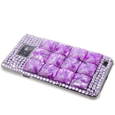 Bricks Crystal Diamond Encrusted Translucent PC Case for Galaxy S II / i9100