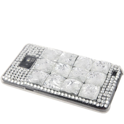 Bricks Crystal Diamond Encrusted Translucent PC Case for Galaxy S II / i9100