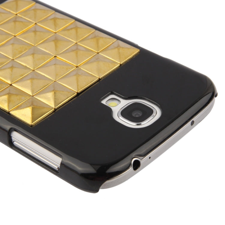 Diamond Style Golden Rivet Plastic Protective Case for Galaxy S IV / i9500