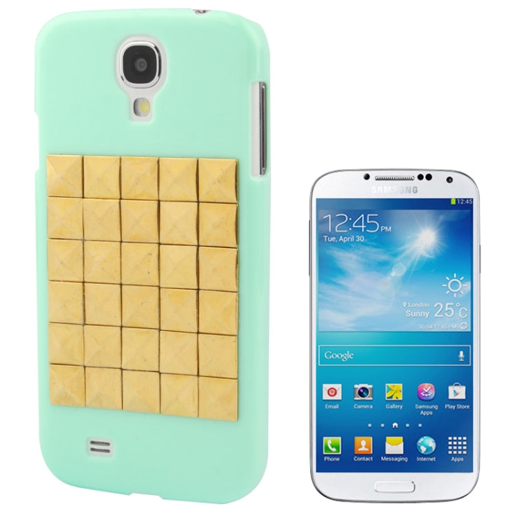 Diamond Style Golden Rivet Plastic Protective Case for Galaxy S IV / i9500