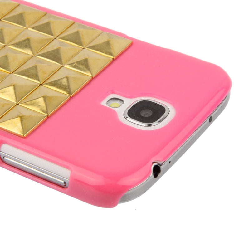 Diamond Style Golden Rivet Plastic Protective Case for Galaxy S IV / i9500