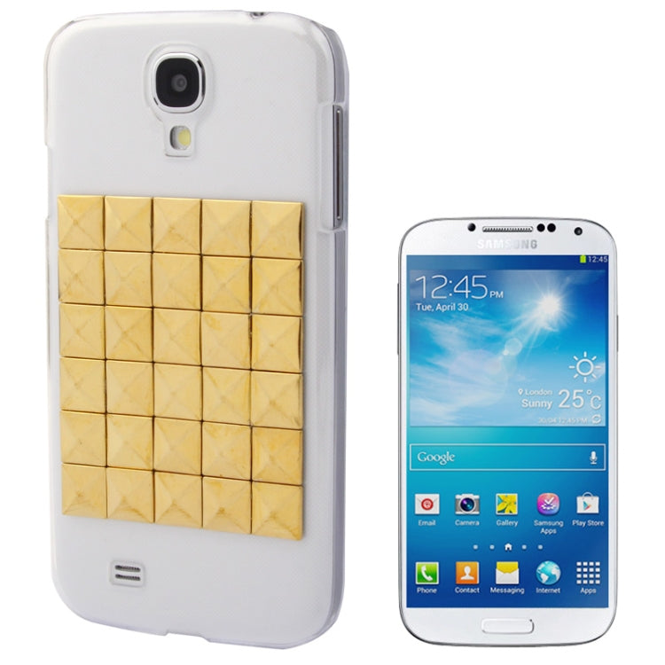Diamond Style Golden Rivet Plastic Protective Case for Galaxy S IV / i9500