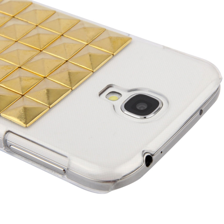 Diamond Style Golden Rivet Plastic Protective Case for Galaxy S IV / i9500