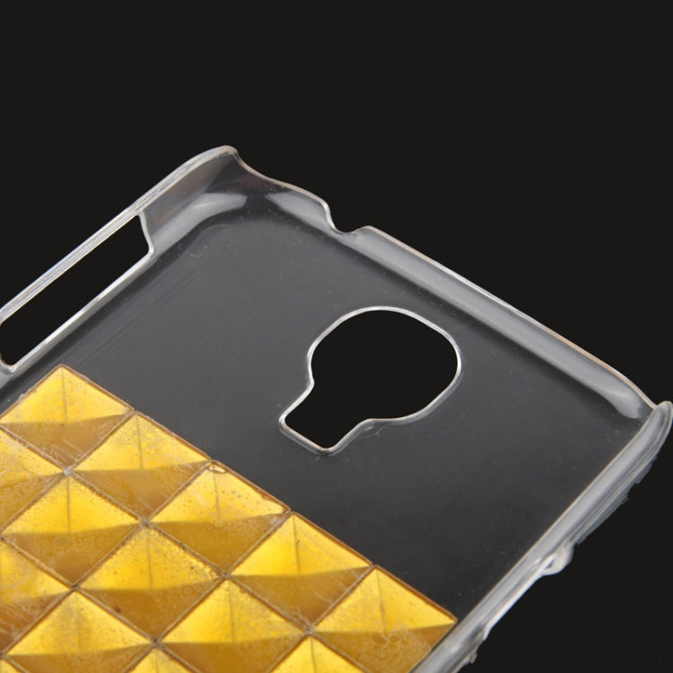 Diamond Style Golden Rivet Plastic Protective Case for Galaxy S IV / i9500