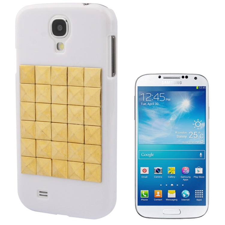 Diamond Style Golden Rivet Plastic Protective Case for Galaxy S IV / i9500