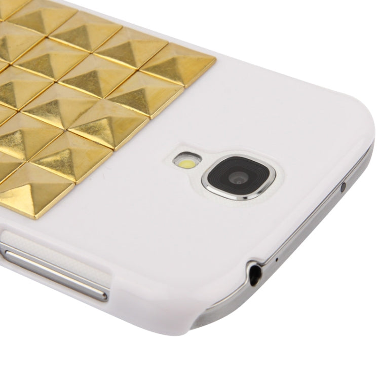 Diamond Style Golden Rivet Plastic Protective Case for Galaxy S IV / i9500