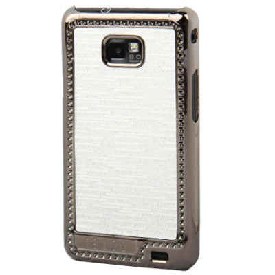 Silver Electroplating Paste Skin Plastic Case for Galaxy S II / i9100