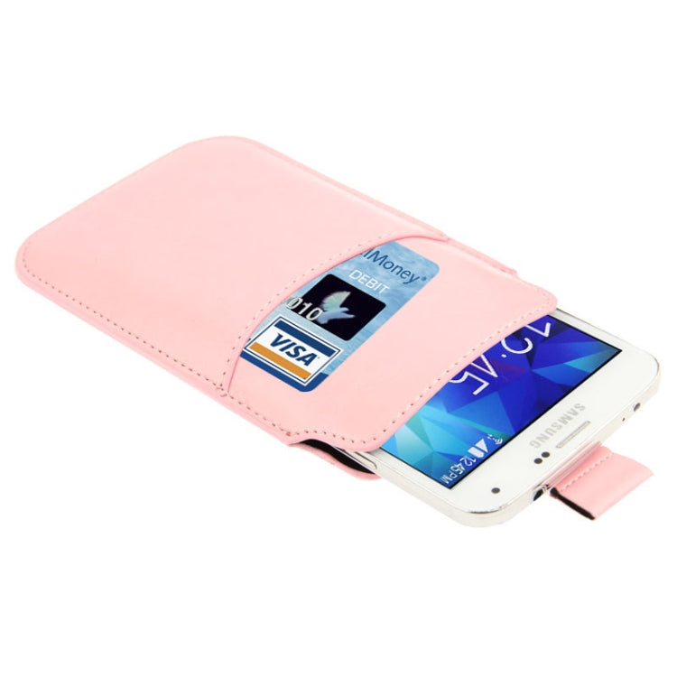 Crazy Horse Texture Leather Case Pocket Pouch Sleeve Bag with Pull Up Tab & Card Slot