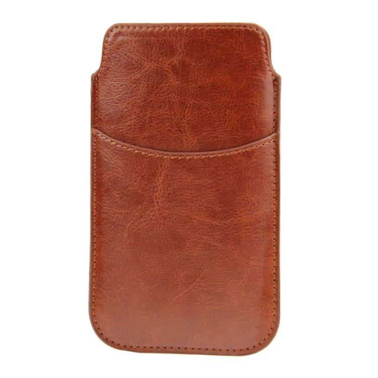 Crazy Horse Texture Leather Case Pocket Pouch Sleeve Bag with Pull Up Tab & Card Slot