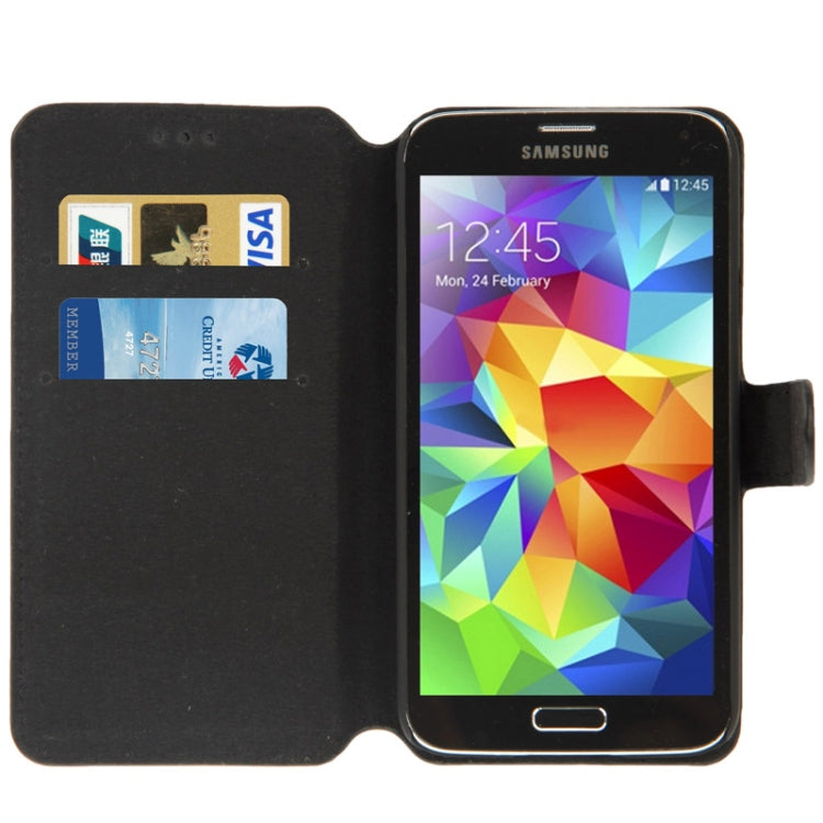 Horizontal Flip Leather Case with Credit Card Slots & Holder for Galaxy S5 / G900