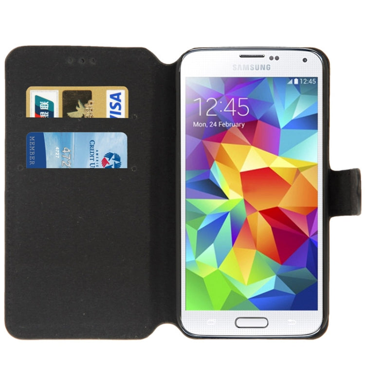 Horizontal Flip Leather Case with Credit Card Slots & Holder for Galaxy S5 / G900