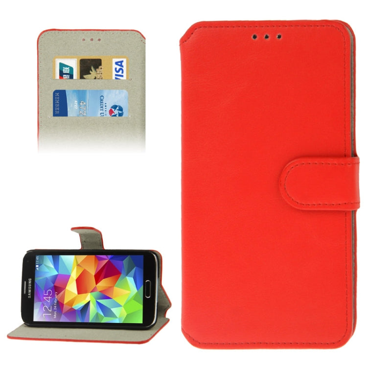 Horizontal Flip Leather Case with Credit Card Slots & Holder for Galaxy S5 / G900
