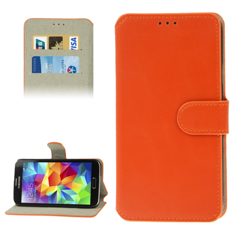Horizontal Flip Leather Case with Credit Card Slots & Holder for Galaxy S5 / G900