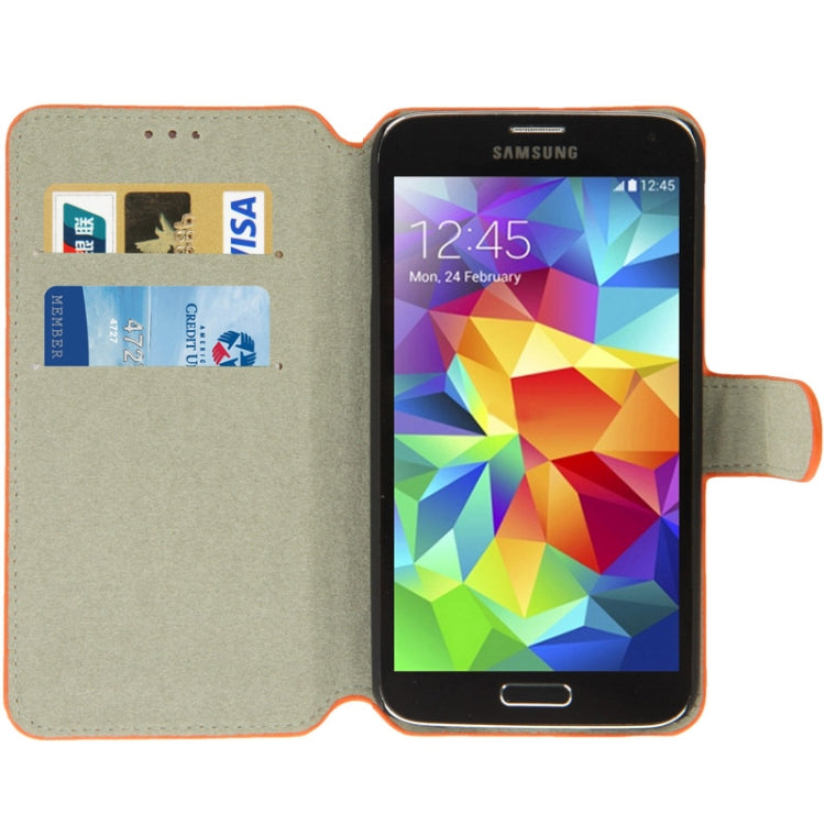 Horizontal Flip Leather Case with Credit Card Slots & Holder for Galaxy S5 / G900