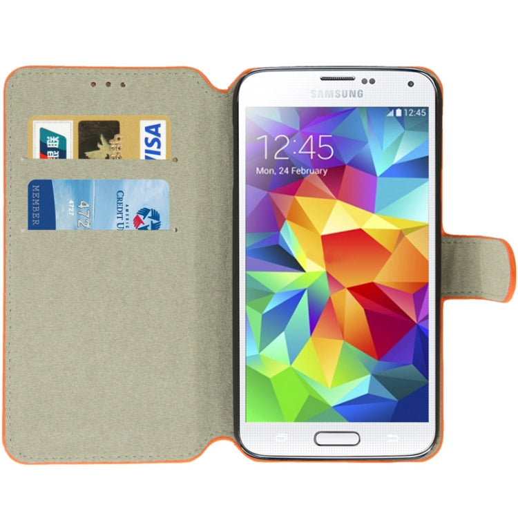 Horizontal Flip Leather Case with Credit Card Slots & Holder for Galaxy S5 / G900