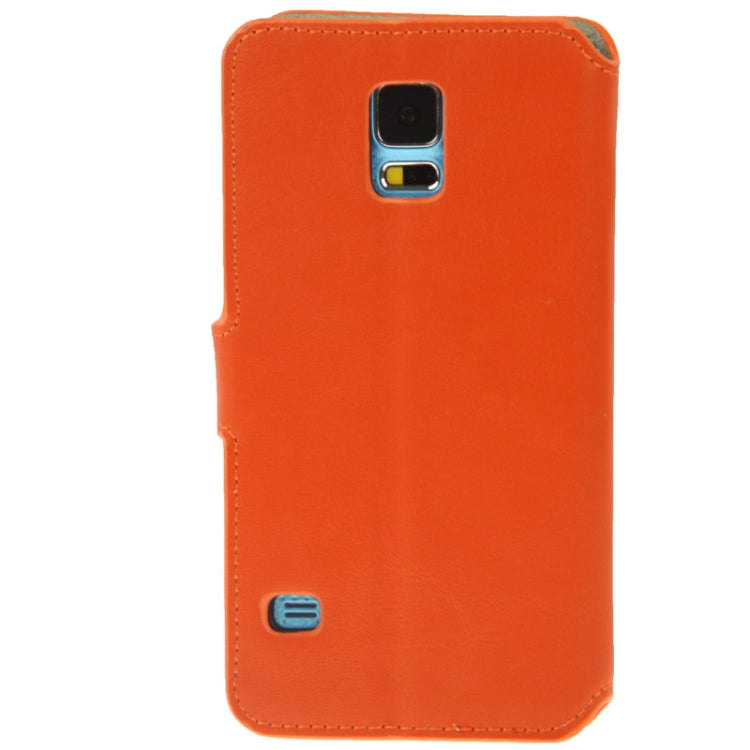 Horizontal Flip Leather Case with Credit Card Slots & Holder for Galaxy S5 / G900
