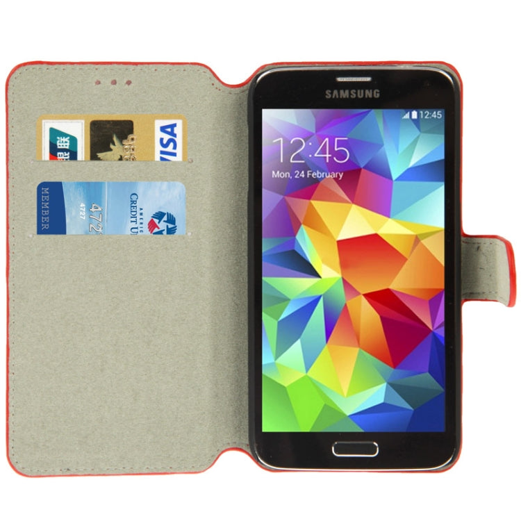 Horizontal Flip Leather Case with Credit Card Slots & Holder for Galaxy S5 / G900