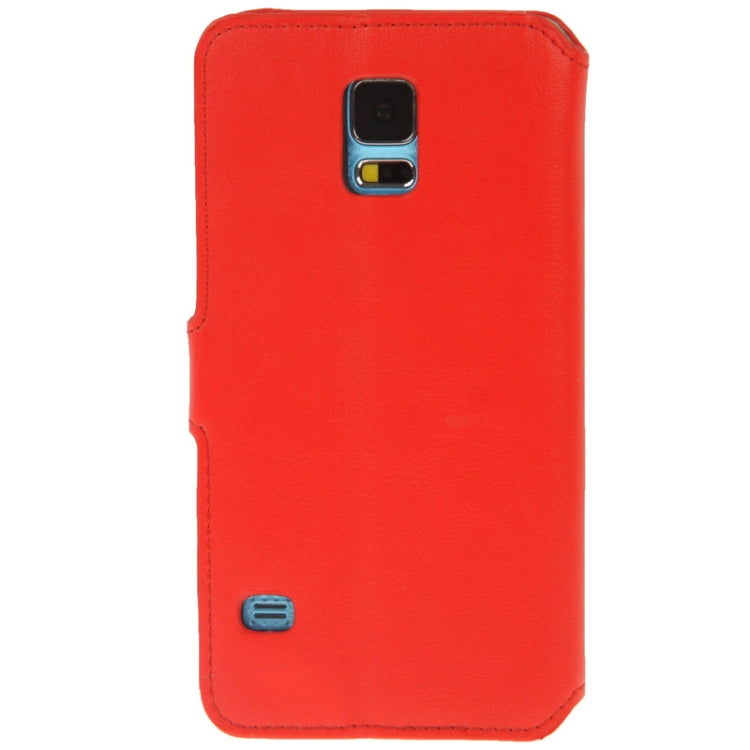 Horizontal Flip Leather Case with Credit Card Slots & Holder for Galaxy S5 / G900