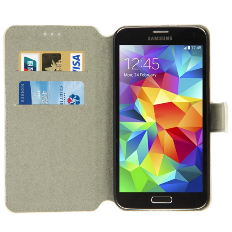 Horizontal Flip Leather Case with Credit Card Slots & Holder for Galaxy S5 / G900