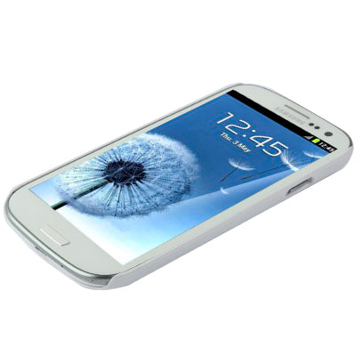 2-swan Pattern Diamond Style Cobblestone Texture Plastic Case for Galaxy S III / i9300(White)