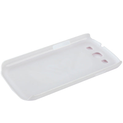 2-swan Pattern Diamond Style Cobblestone Texture Plastic Case for Galaxy S III / i9300(White)