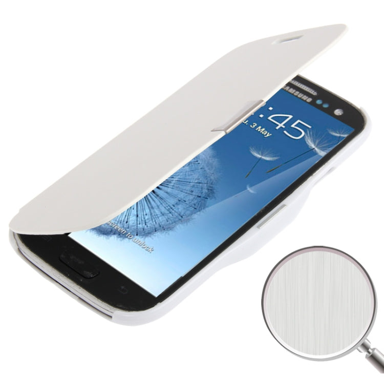 Brushed Texture Horizontal Flip Magnetic Buckle Leather Protective Case for Galaxy S III / i9300