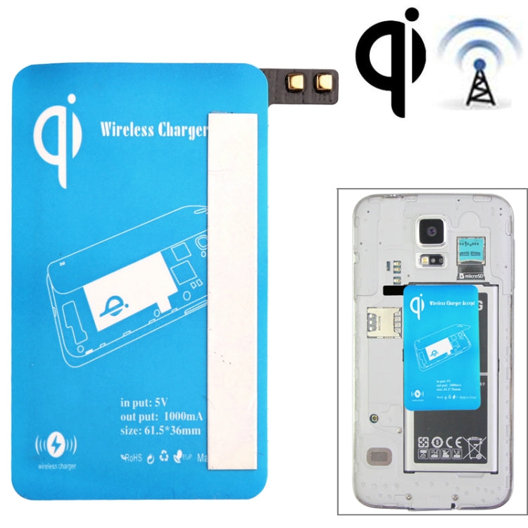 5V 1000mAh Wireless Mobile Charge Receiver, Applies for Qi Standard, Special Design for Galaxy S5 / G900