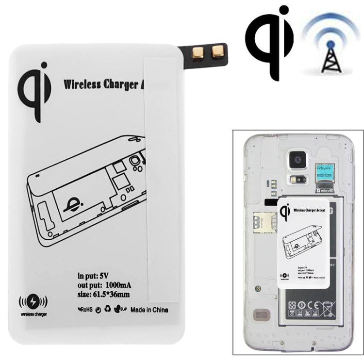 5V 1000mAh Wireless Mobile Charge Receiver, Applies for Qi Standard, Special Design for Galaxy S5 / G900