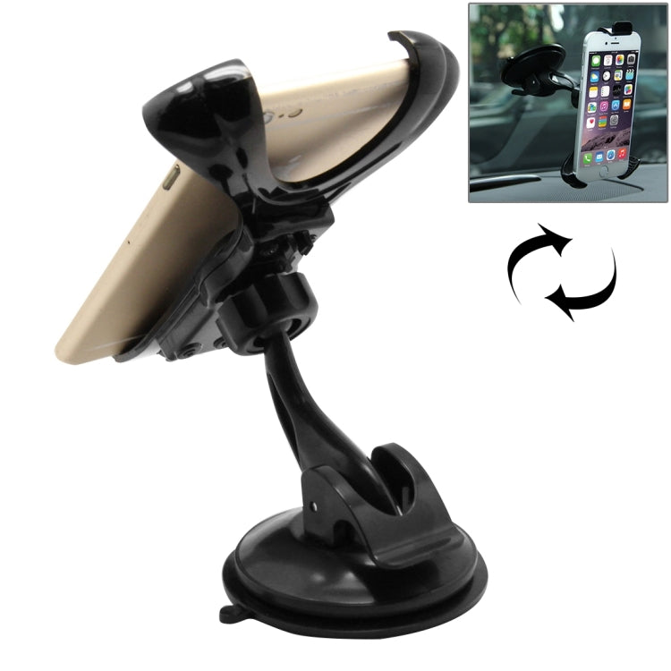 Suction Cup Car Stretch Holder, Height: 130-145mm, For iPhone, Galaxy, Huawei, Xiaomi, Lenovo, Sony, LG, HTC and Other Smartphones(Black)
