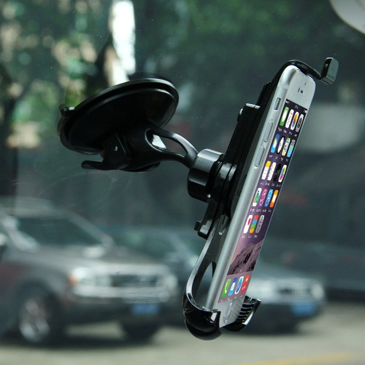 Suction Cup Car Stretch Holder, Height: 130-145mm, For iPhone, Galaxy, Huawei, Xiaomi, Lenovo, Sony, LG, HTC and Other Smartphones(Black)