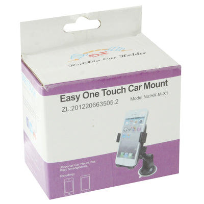 Suction Cup Car Stretch Holder, Width: 50-75mm, For iPhone, Galaxy, Huawei, Xiaomi, Lenovo, Sony, LG, HTC and Other Smartphones(Black)