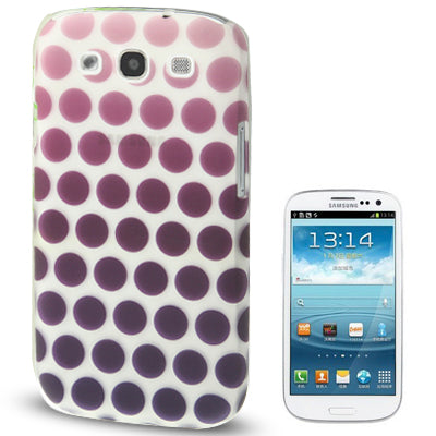 Gradient Purple Dot Pattern Fluorescent Effect Plastic Case for Galaxy S III / i9300