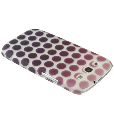 Gradient Purple Dot Pattern Fluorescent Effect Plastic Case for Galaxy S III / i9300