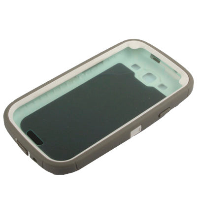 3 in 1 (Hard Plastic + TPU + Screen Protector) Case  for Galaxy SIII / i9300(Grey)