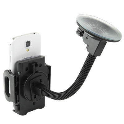 Suction Cup Car Stretch Holder, Width: 45-110mm, For iPhone, Galaxy, Huawei, Xiaomi, Lenovo, Sony, LG, HTC and Other Smartphones(Black)