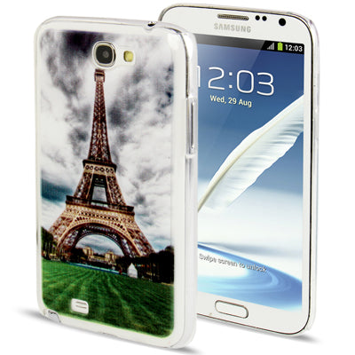 QYG Q-case High Quality Eiffel Tower Pattern  Crystal  Protective Case for Galaxy Note II / N7100