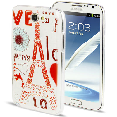 QYG Q-case High Quality Love Eiffel Tower Pattern Crystal Protective Case for Galaxy Note II / N7100