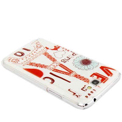 QYG Q-case High Quality Love Eiffel Tower Pattern Crystal Protective Case for Galaxy Note II / N7100