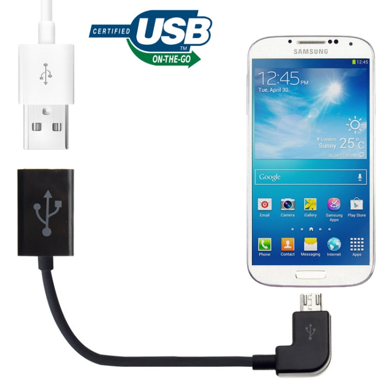 12cm 90 Degree Micro USB OTG Connection Cable