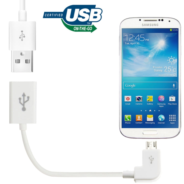 12cm 90 Degree Micro USB OTG Connection Cable