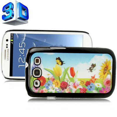 3D Effects Style Dancing Butterfly Pattern Plastic Protector Case for Galaxy S III / i9300
