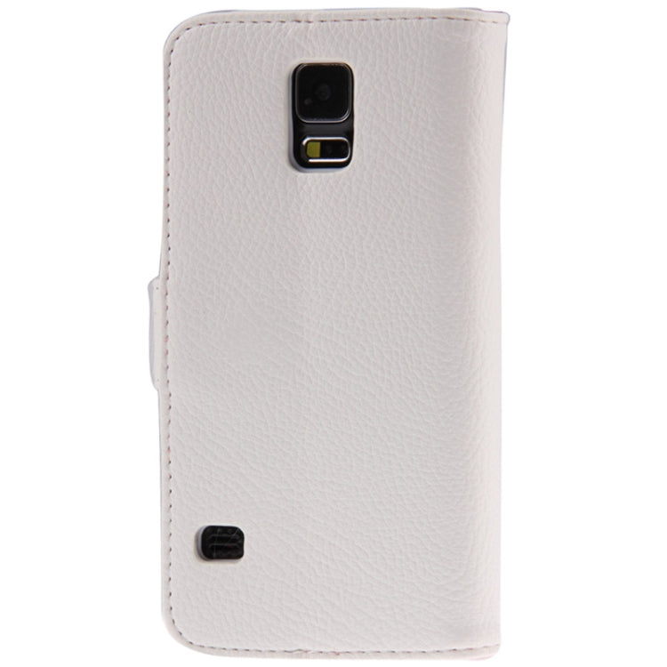Litchi Texture Horizontal Flip Leather Case with Card Slots & Holder for Galaxy S5 mini / G800